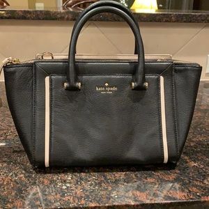 Kate Spade Black leather purse with cement detail